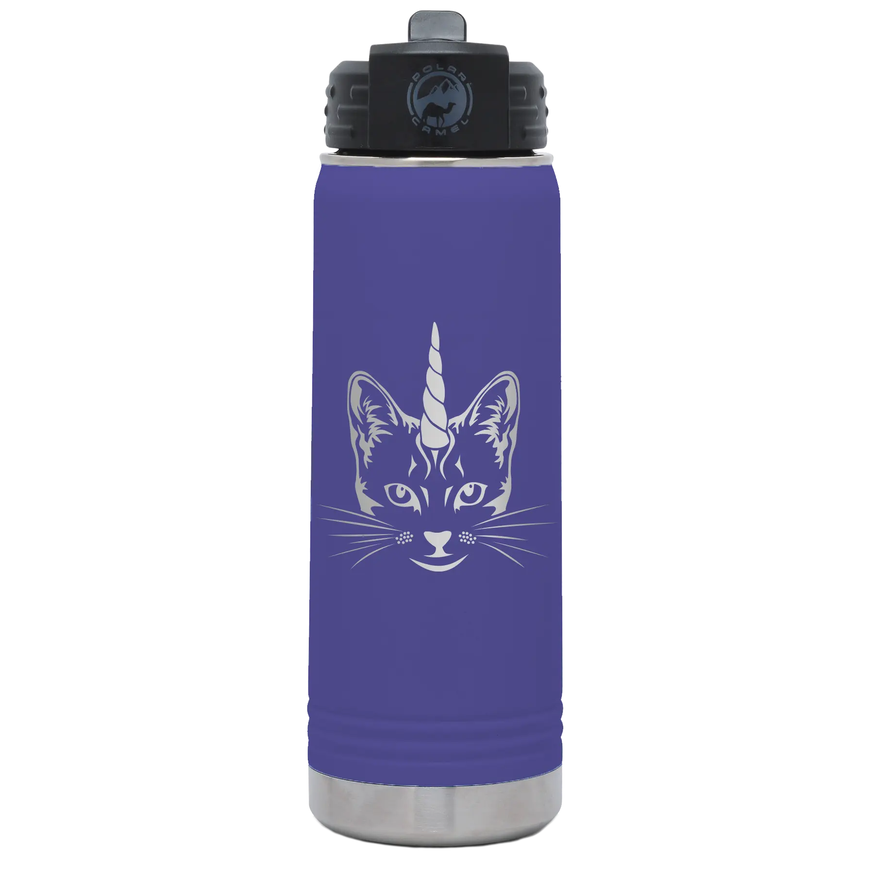 Caticorn 20 oz Water Bottle | Purple